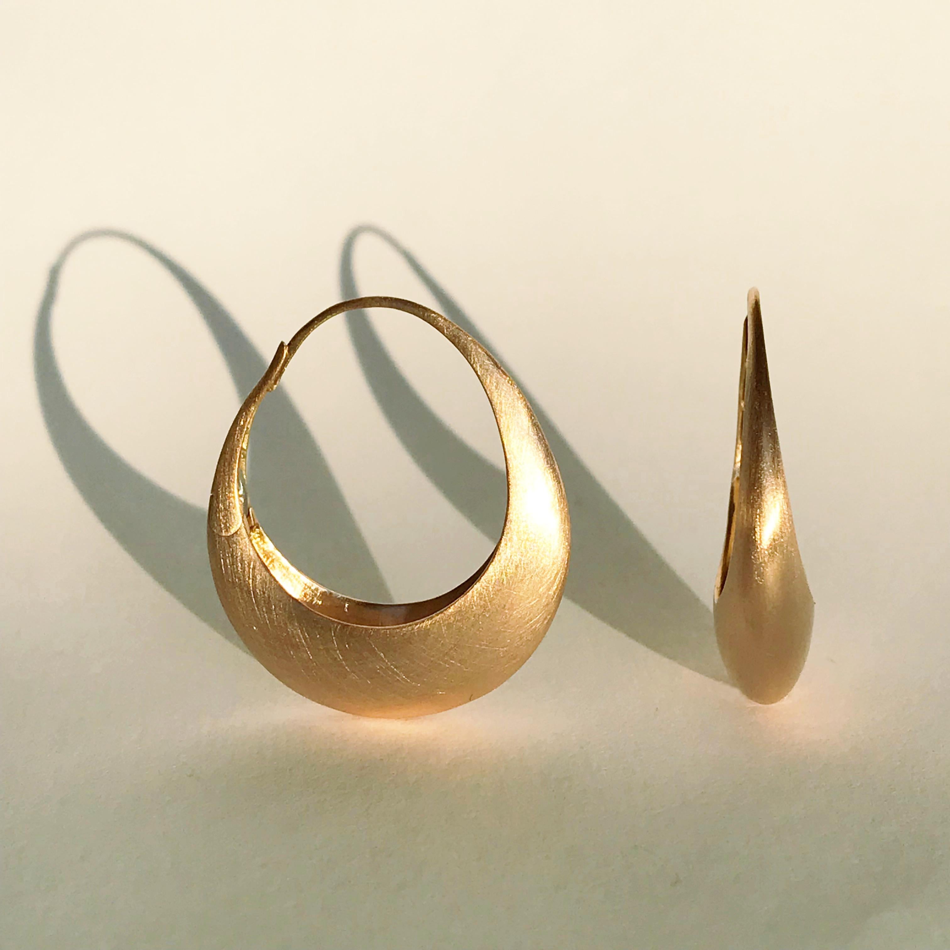 Contemporary Dalben Rose Gold Hoop Earrings