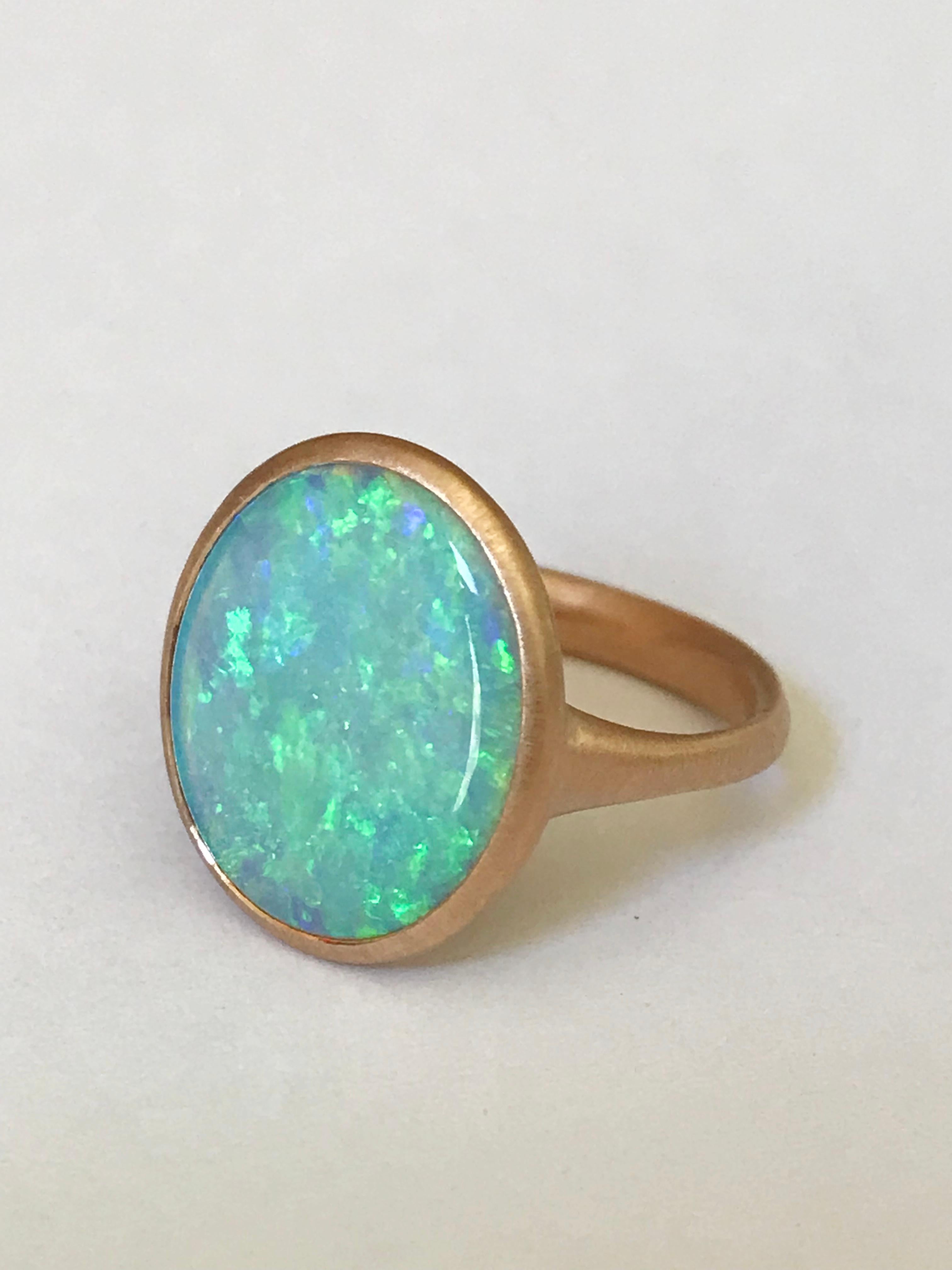 Dalben Rose Gold Ring With Coober Pedy Opal 2