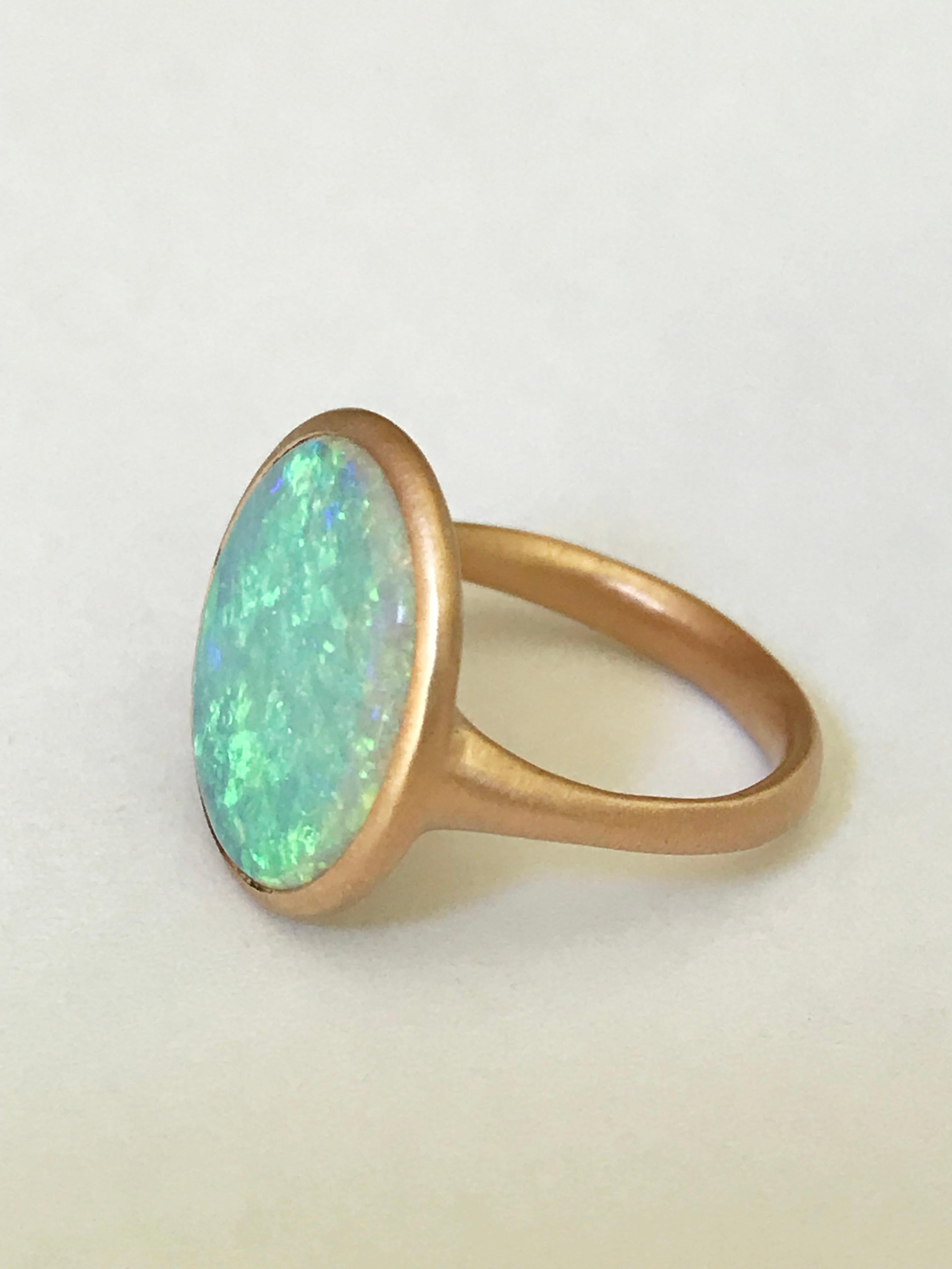 Dalben Rose Gold Ring With Coober Pedy Opal 3