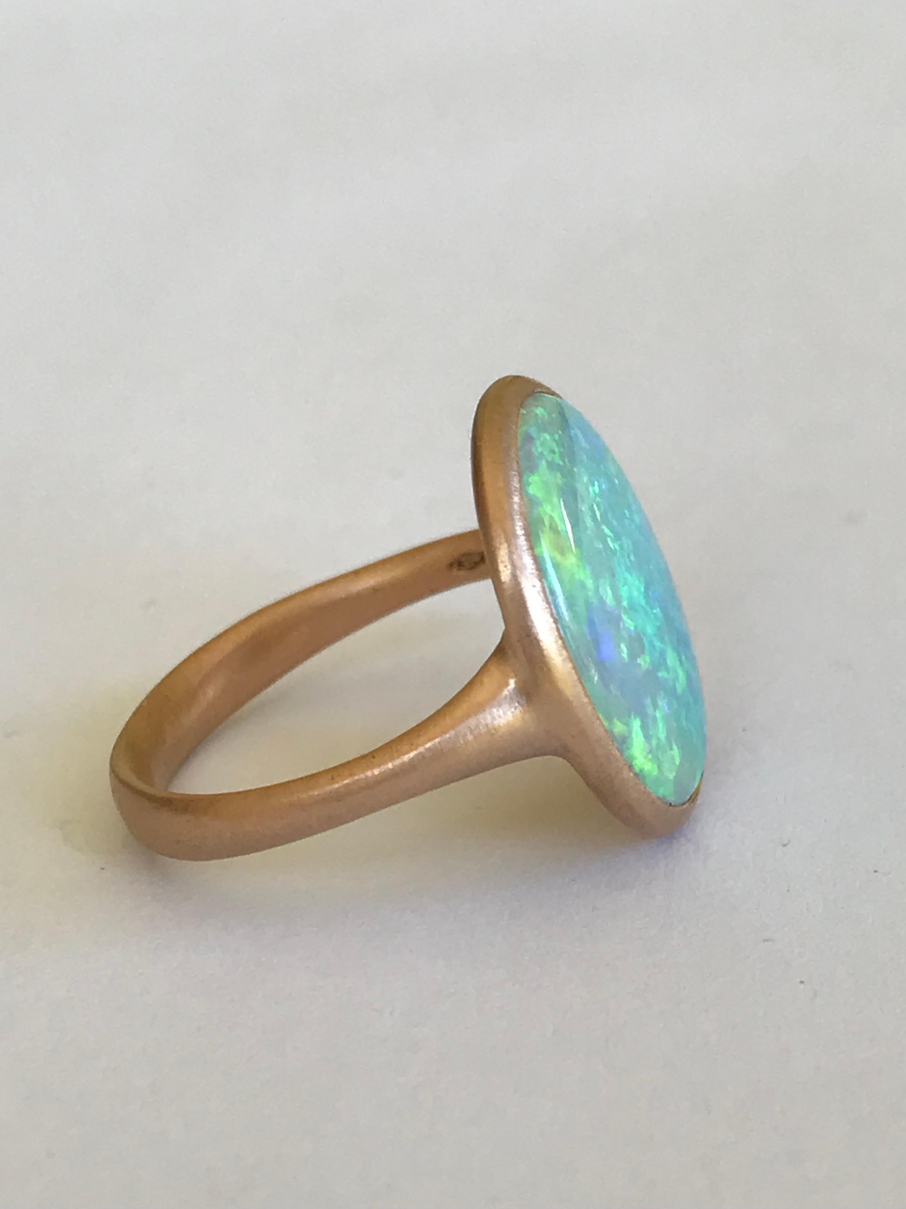 Dalben Rose Gold Ring With Coober Pedy Opal 5