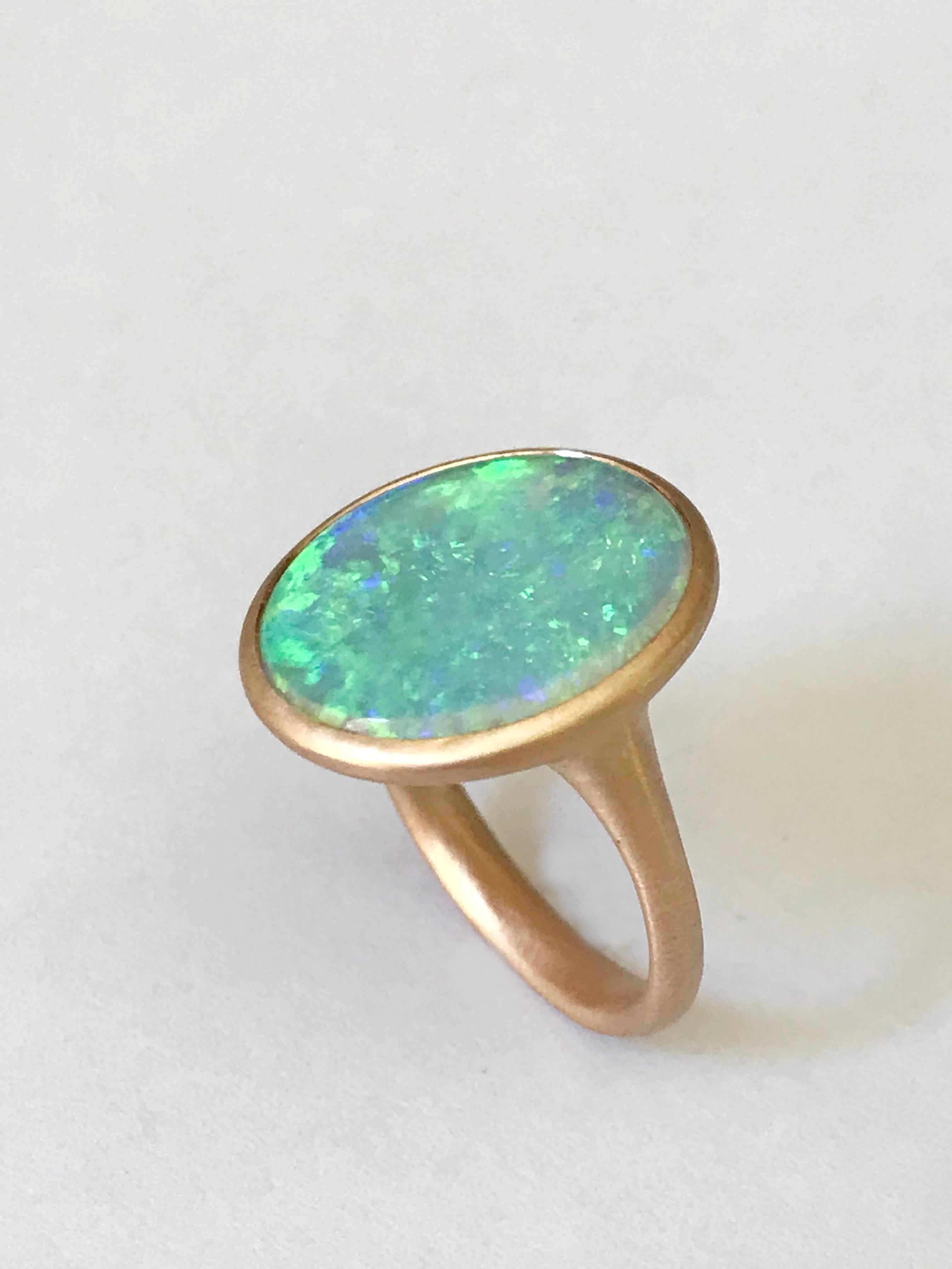 Dalben Rose Gold Ring With Coober Pedy Opal 1