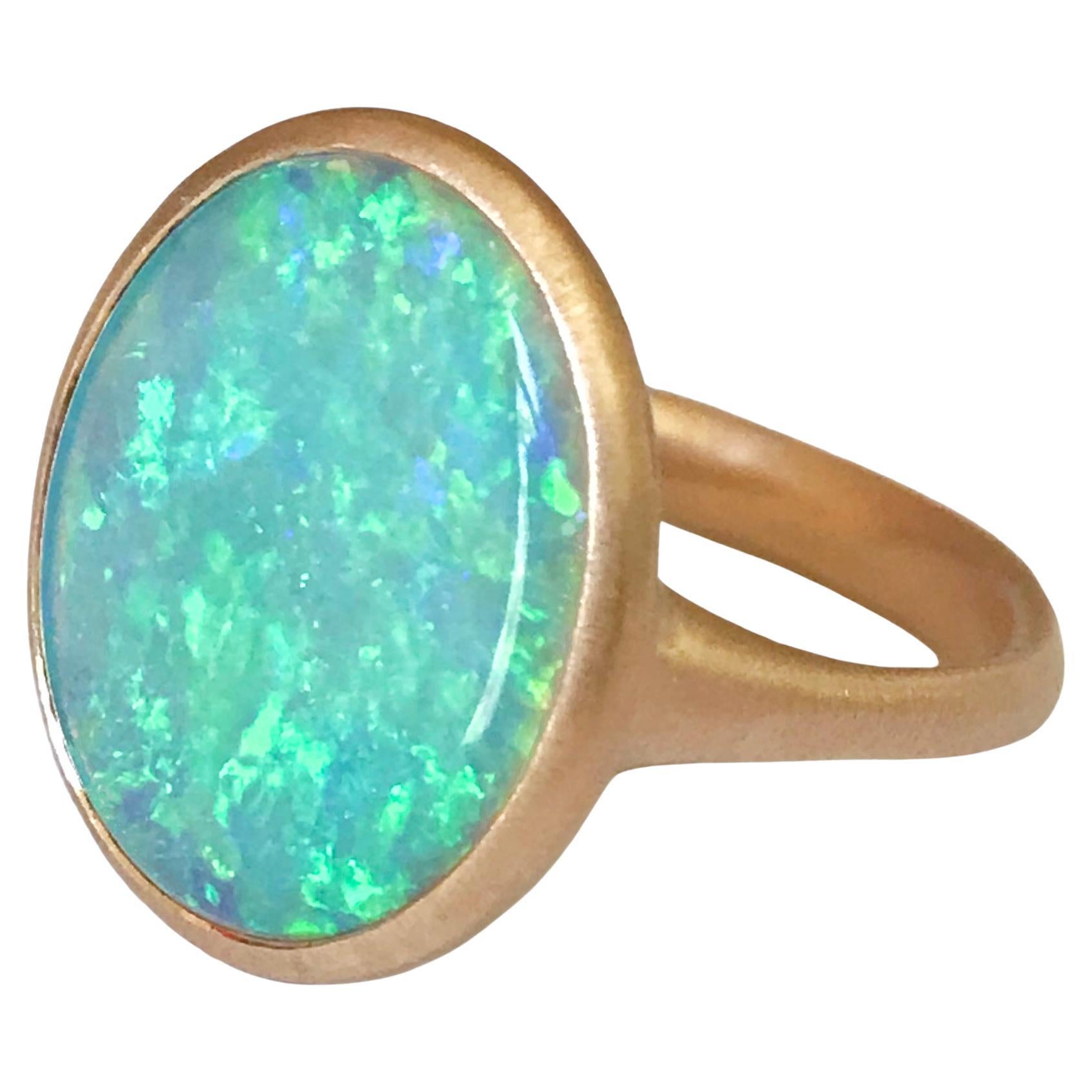 Dalben Rose Gold Ring With Coober Pedy Opal