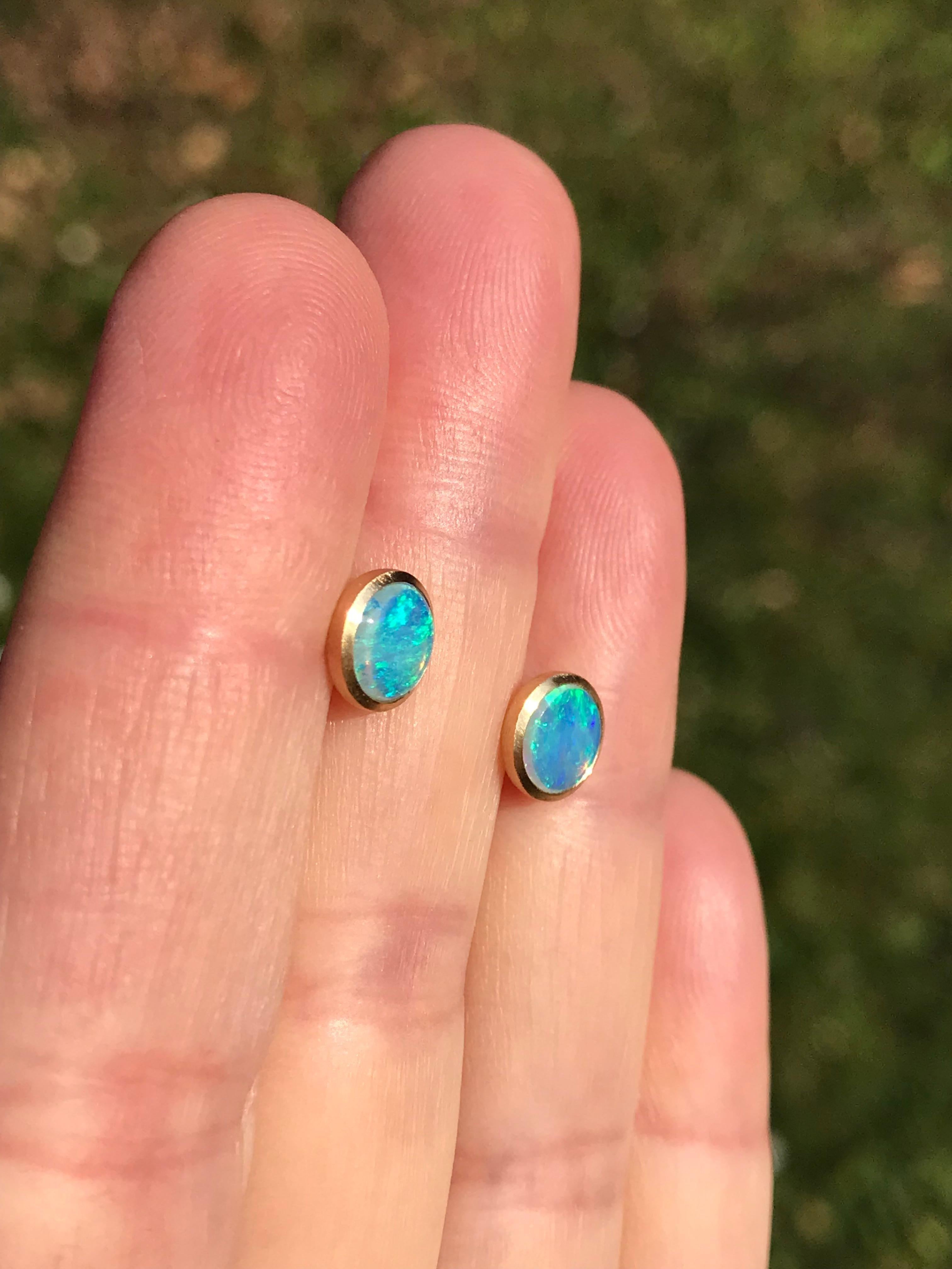 australian opal earrings
