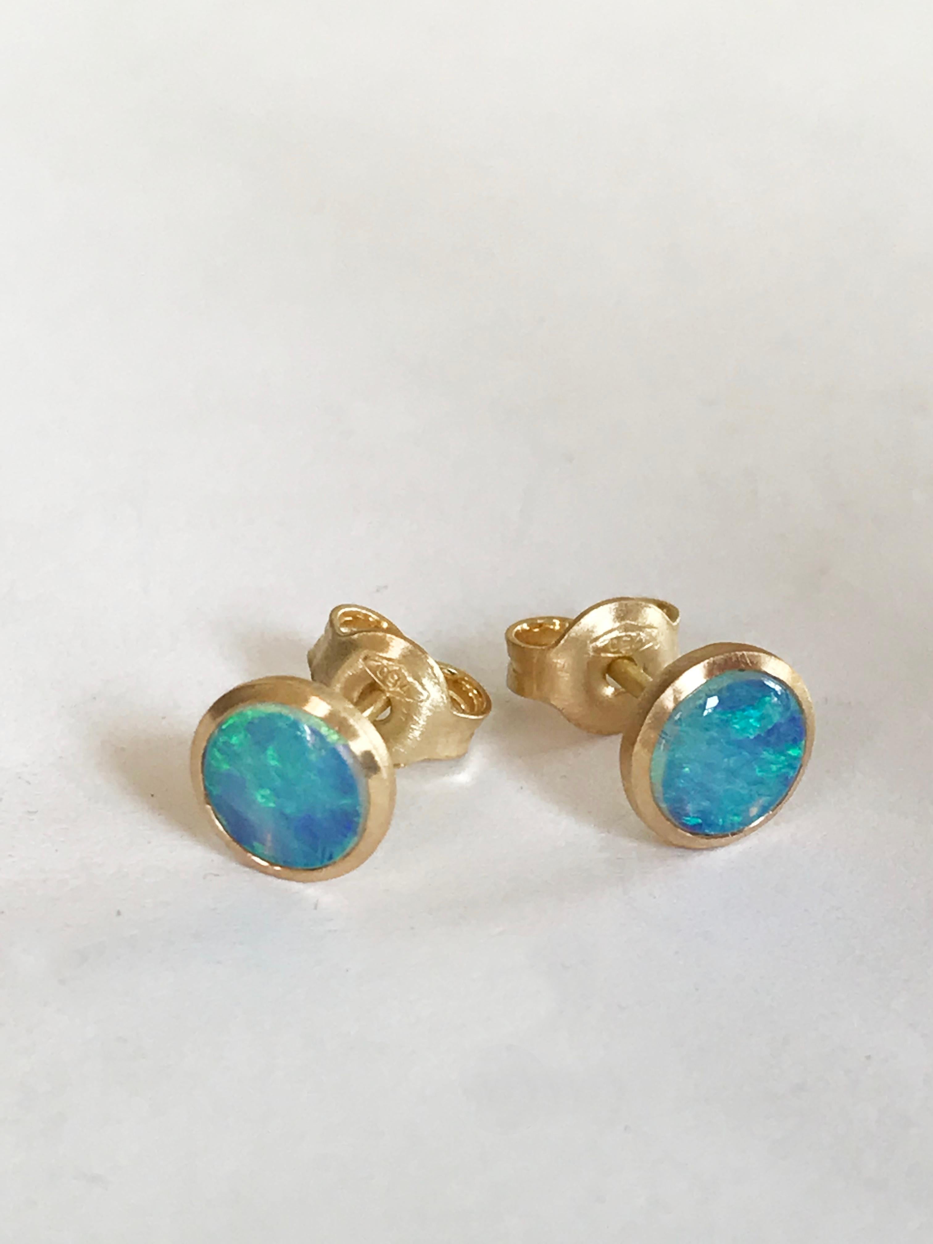 opal and gold earrings