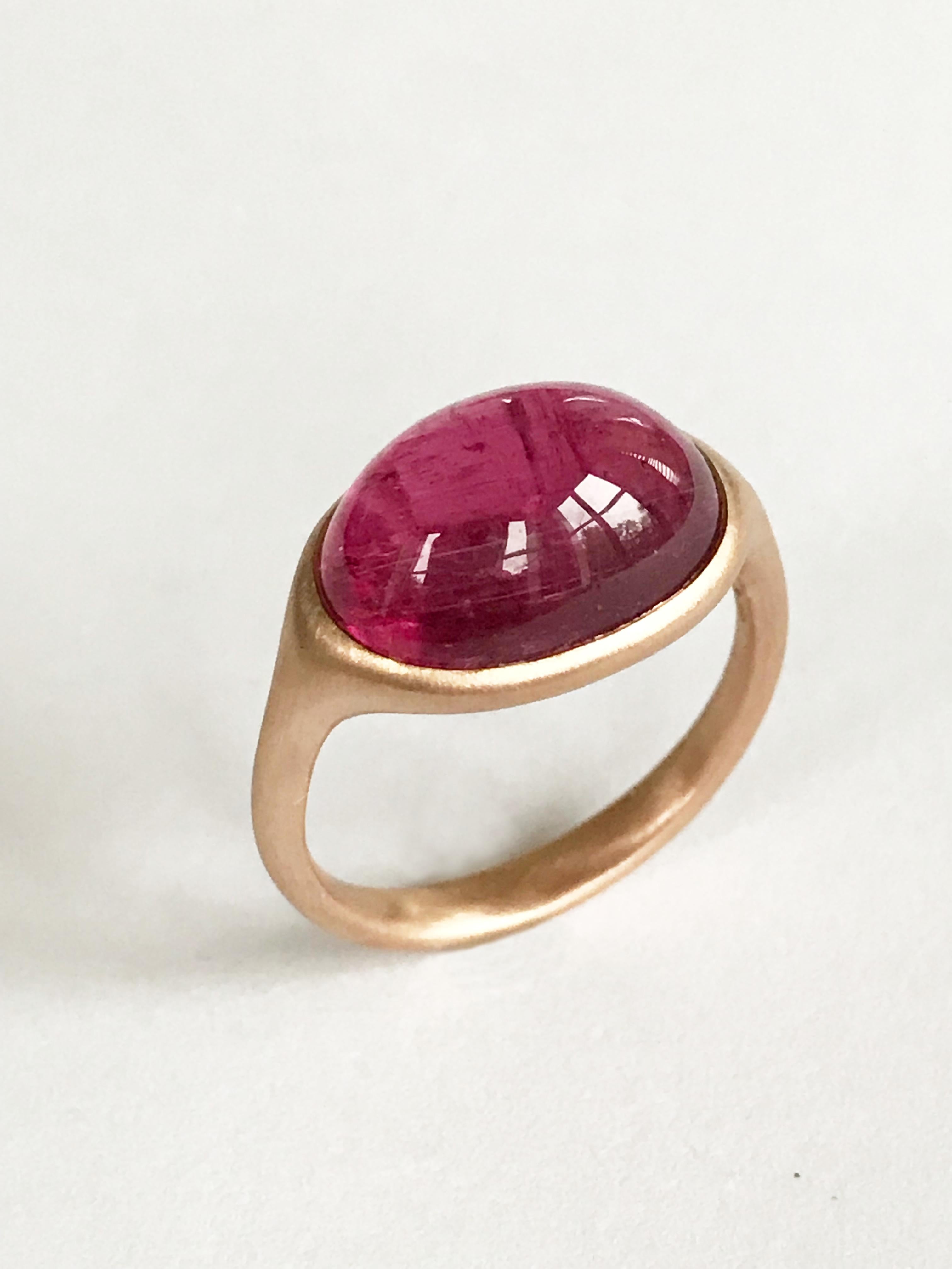 rose gold and rubellite ring