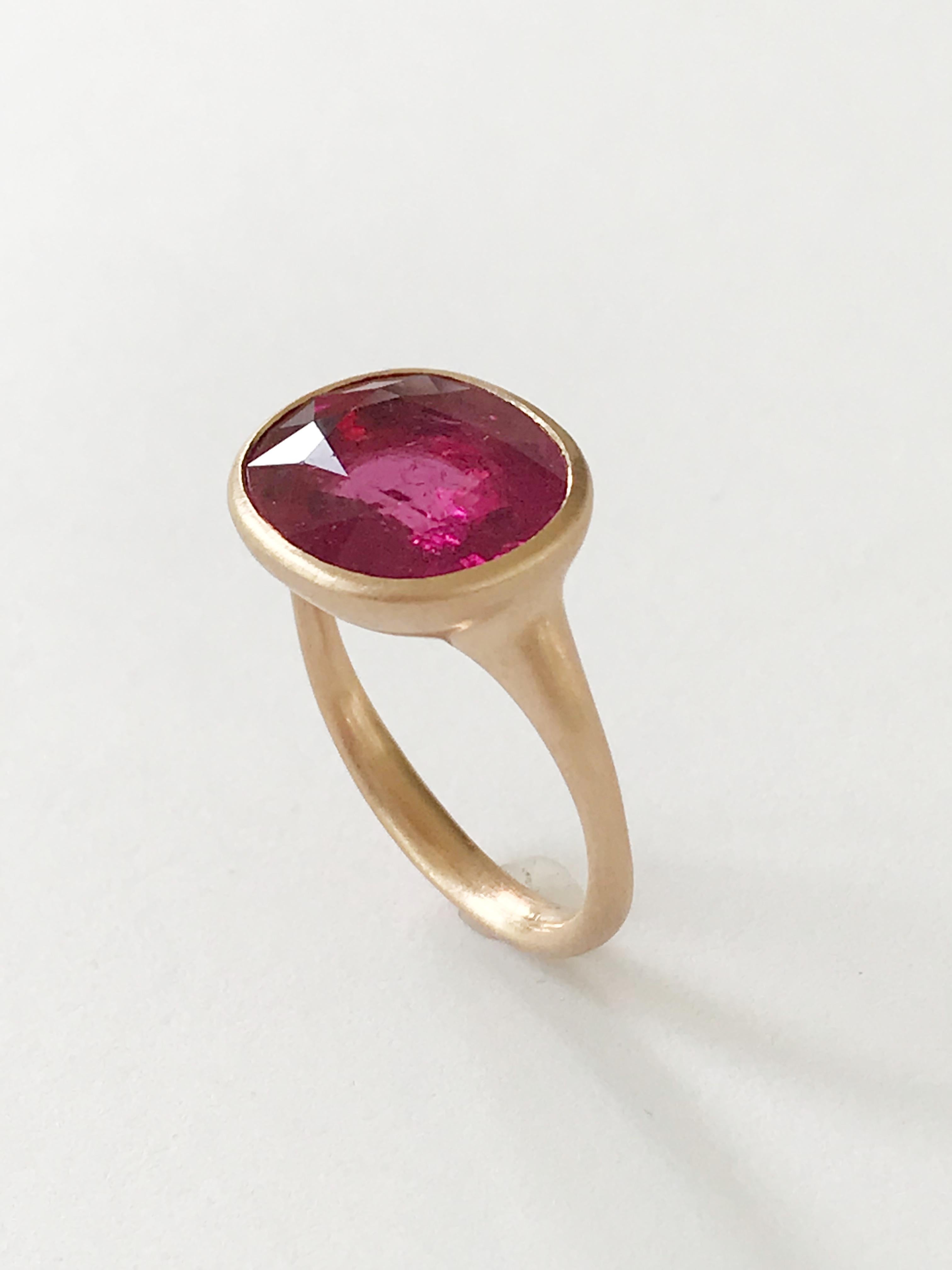 Women's Dalben Rubellite Rose Gold Ring For Sale