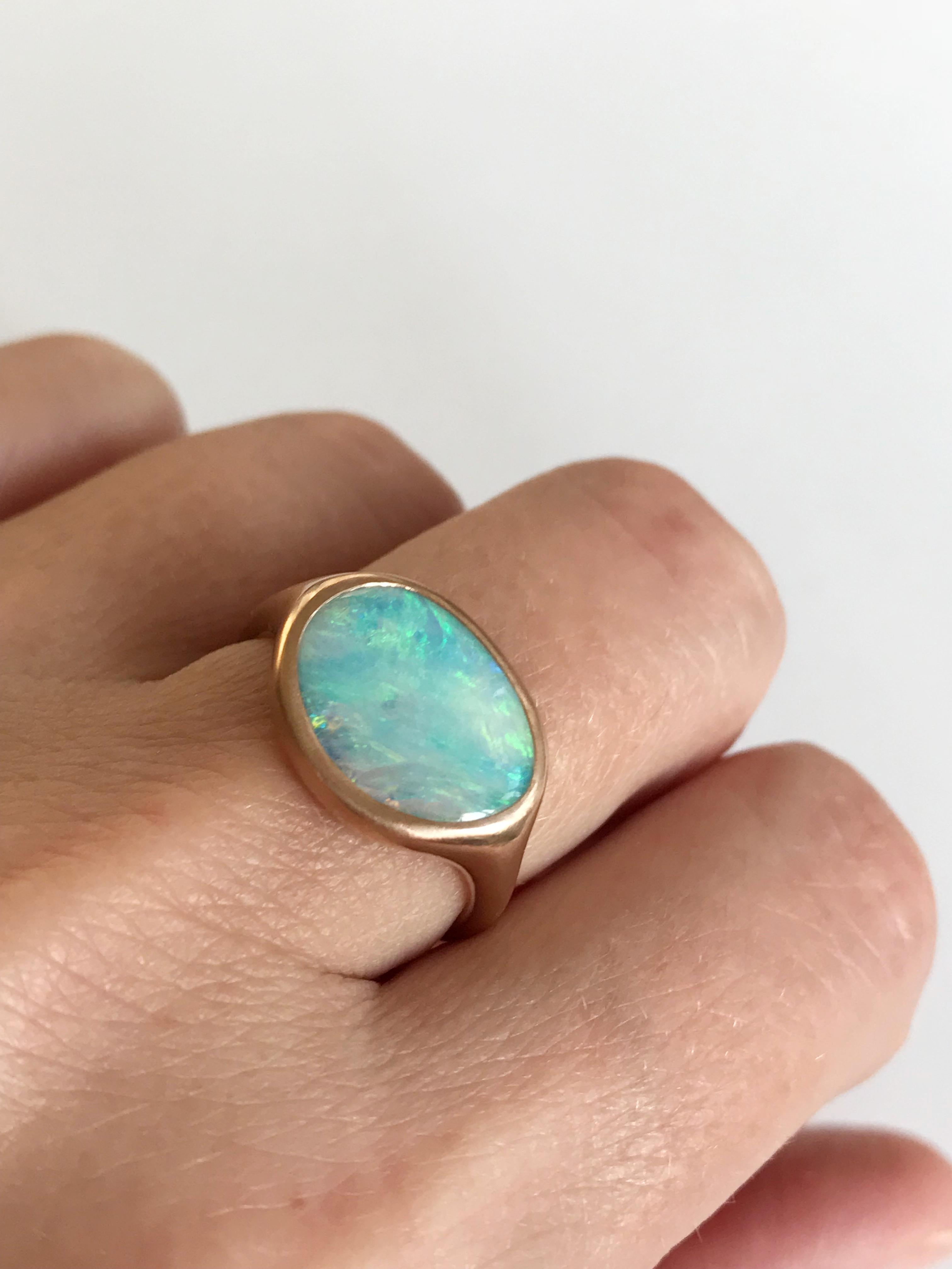 Dalben Design Australian Boulder Opal Rose Gold Ring 4
