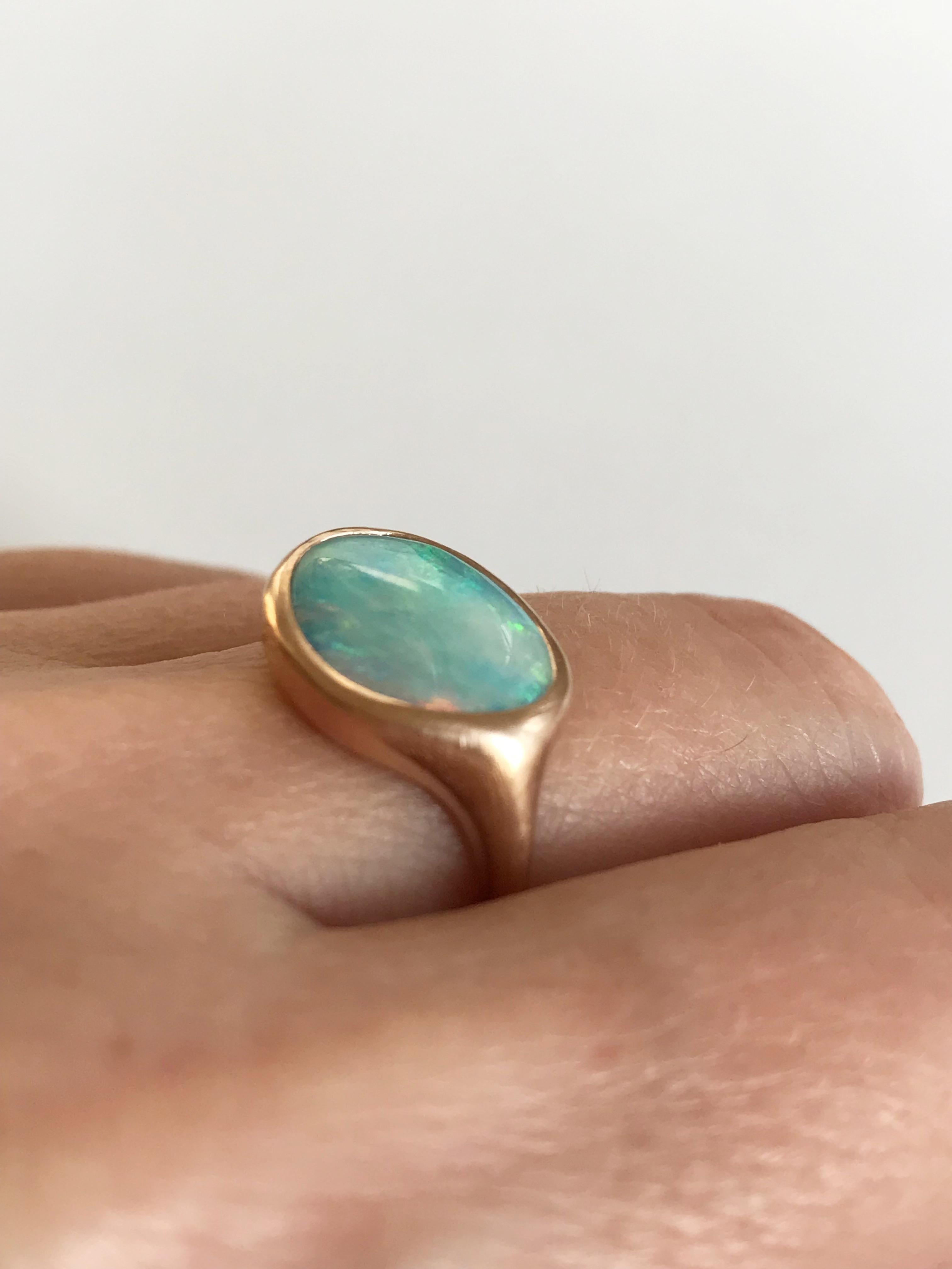 Dalben Design Australian Boulder Opal Rose Gold Ring 5