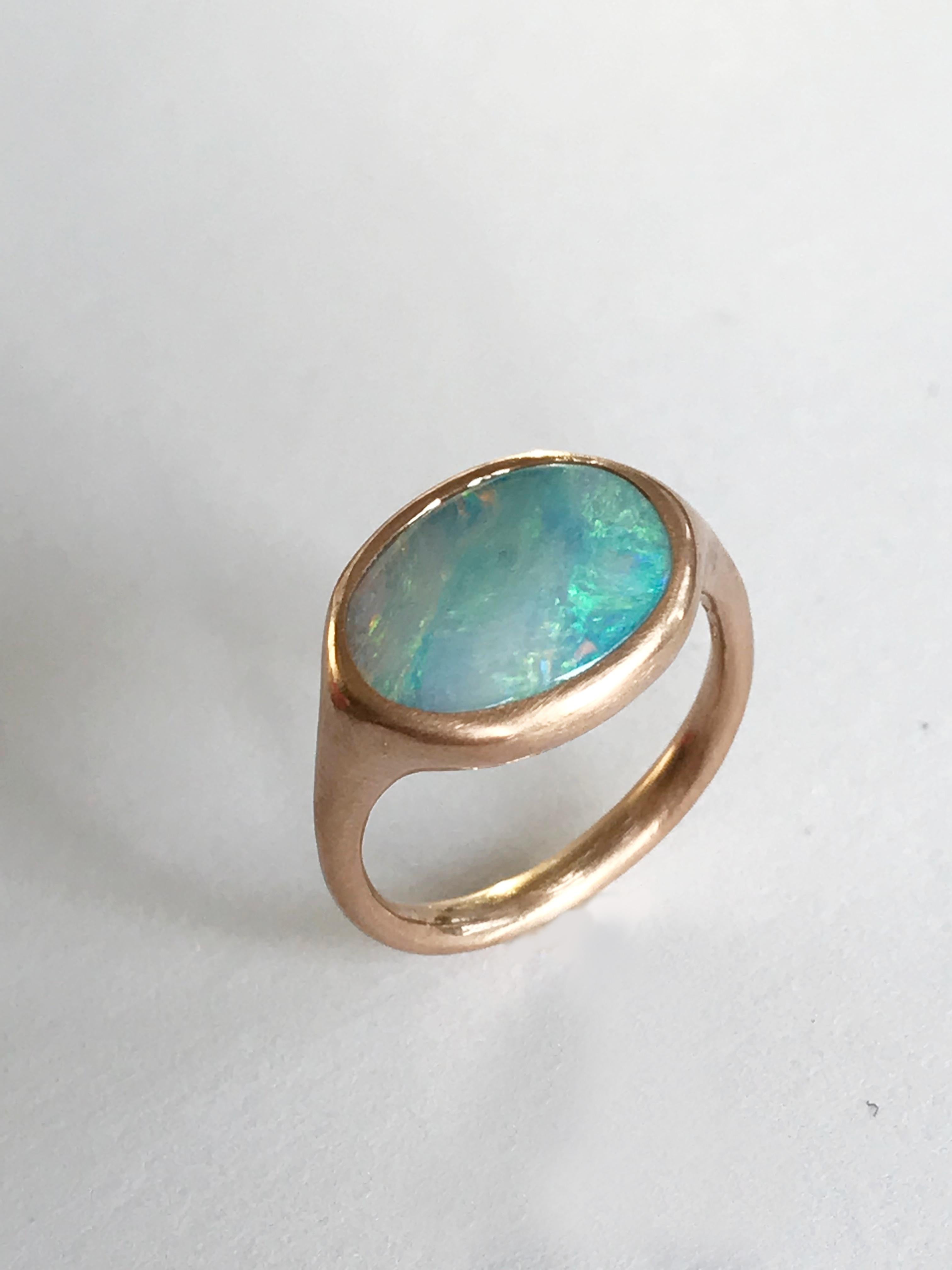 Dalben Design Australian Boulder Opal Rose Gold Ring 1