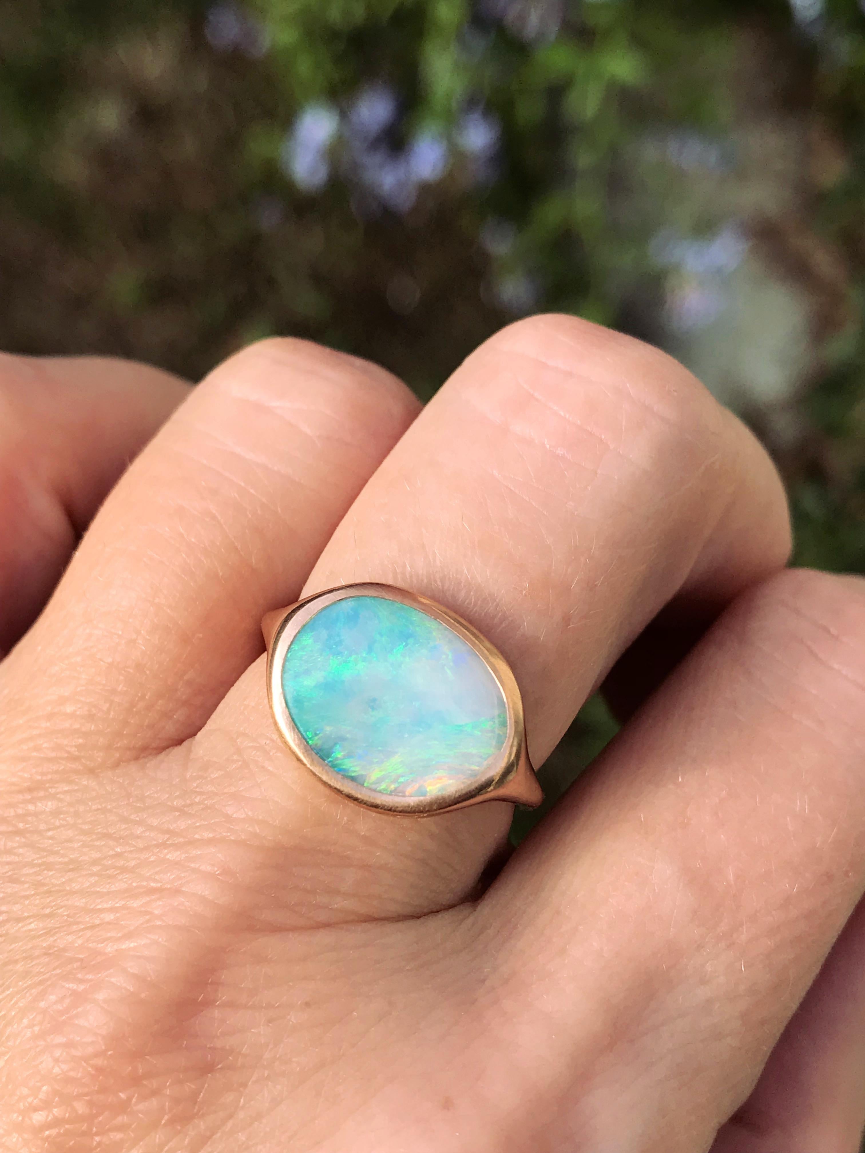 Dalben Design Australian Boulder Opal Rose Gold Ring 2