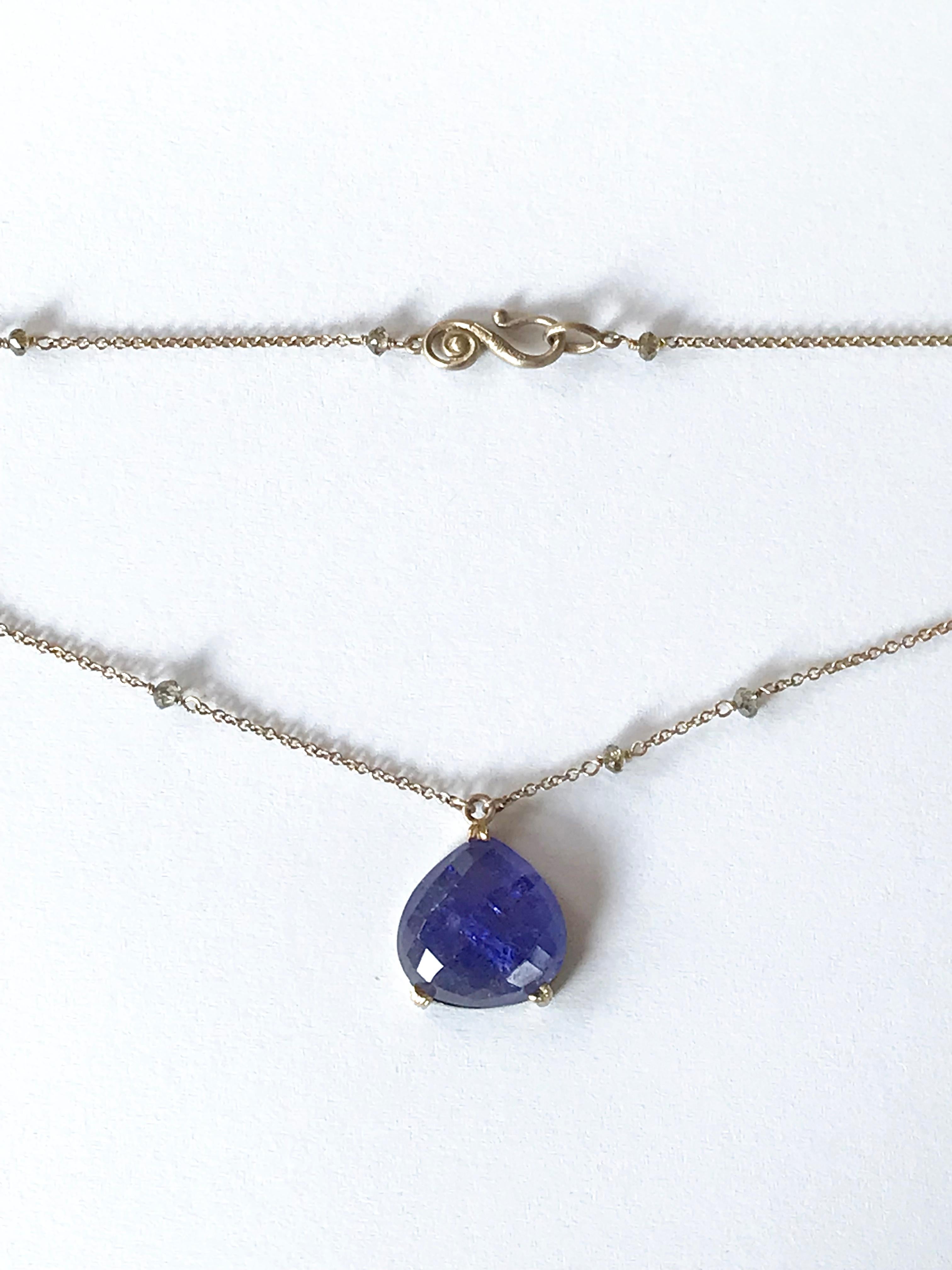 Dalben Tanzanite Diamant et or  Collier Neuf - En vente à Como, IT