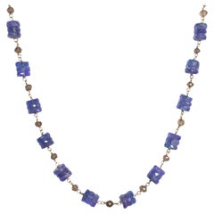 Dalben Collana in oro con quarzo fumé e tanzanite