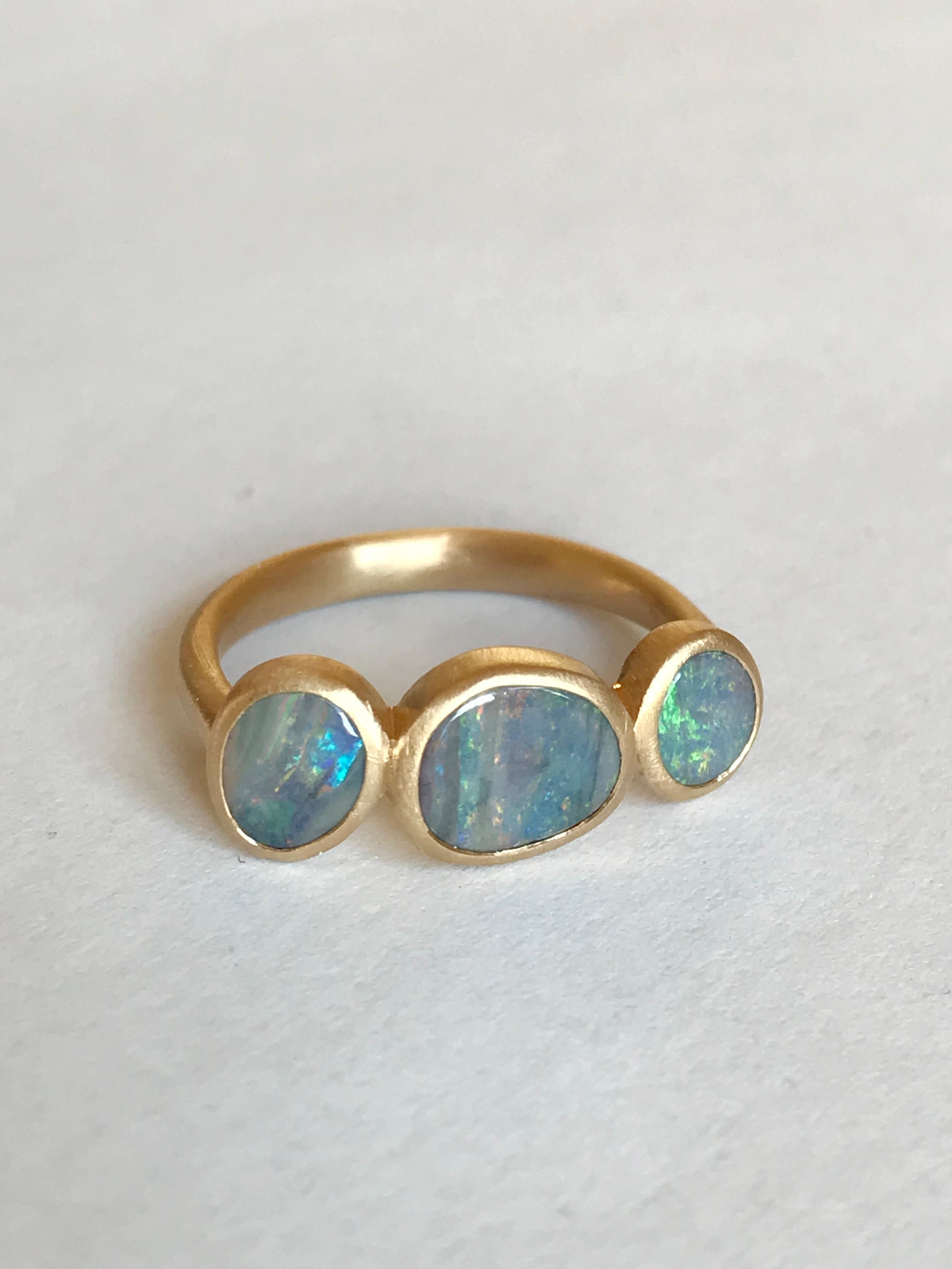 Dalben Trilogy Boulder Opal Yellow Gold Ring 3