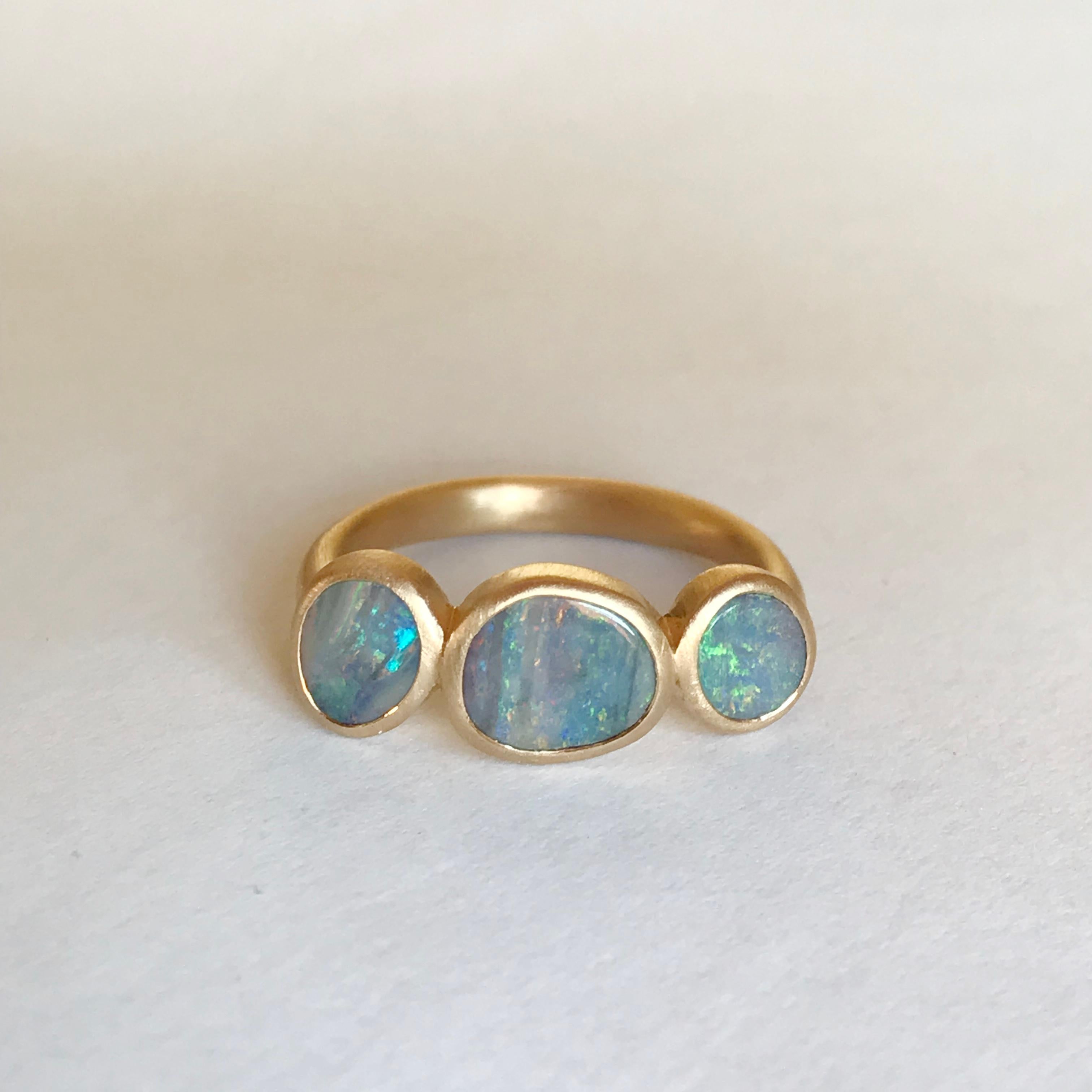 Dalben Trilogy Boulder Opal Yellow Gold Ring 5