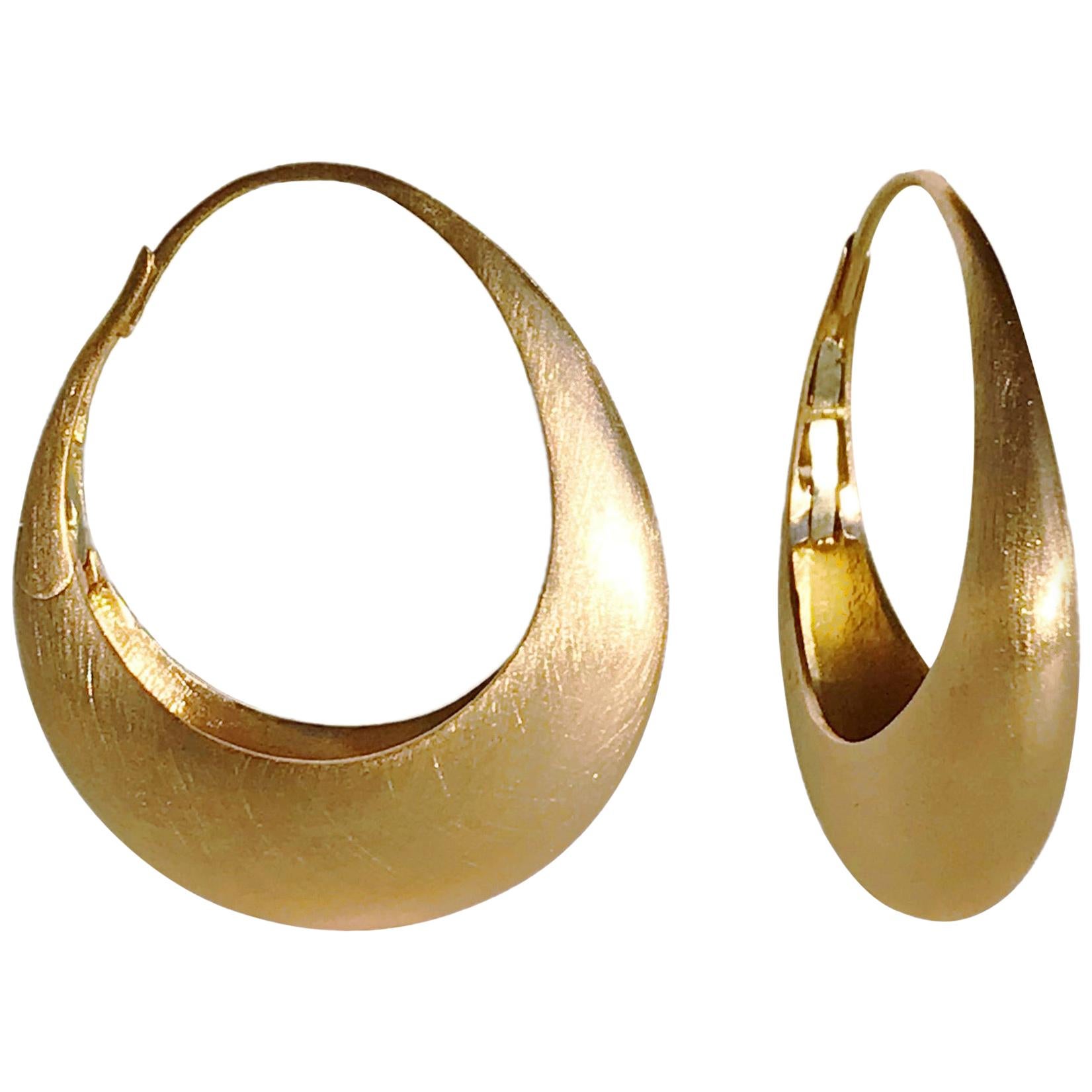 Dalben Yellow Gold Hoop Earrings