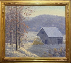 „Winter Landscape“ Dale Bessire, Impressionistische amerikanische Schneelandschaft