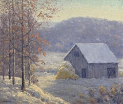„Winter Landscape“ Dale Bessire, Impressionistische amerikanische Schneelandschaft