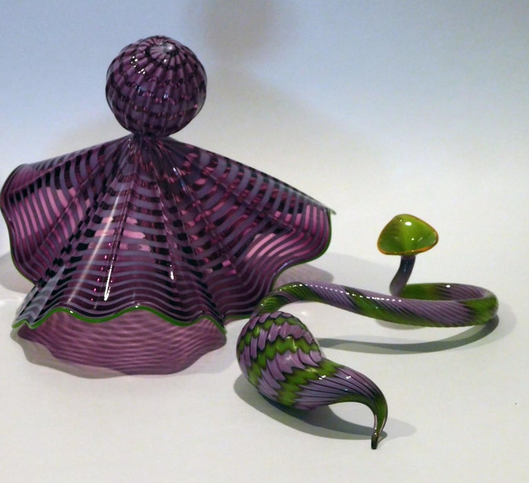 Dale Chihuly Amethyst 2 Piece Persian Set Handblown Glass Sculpture, 2005 3