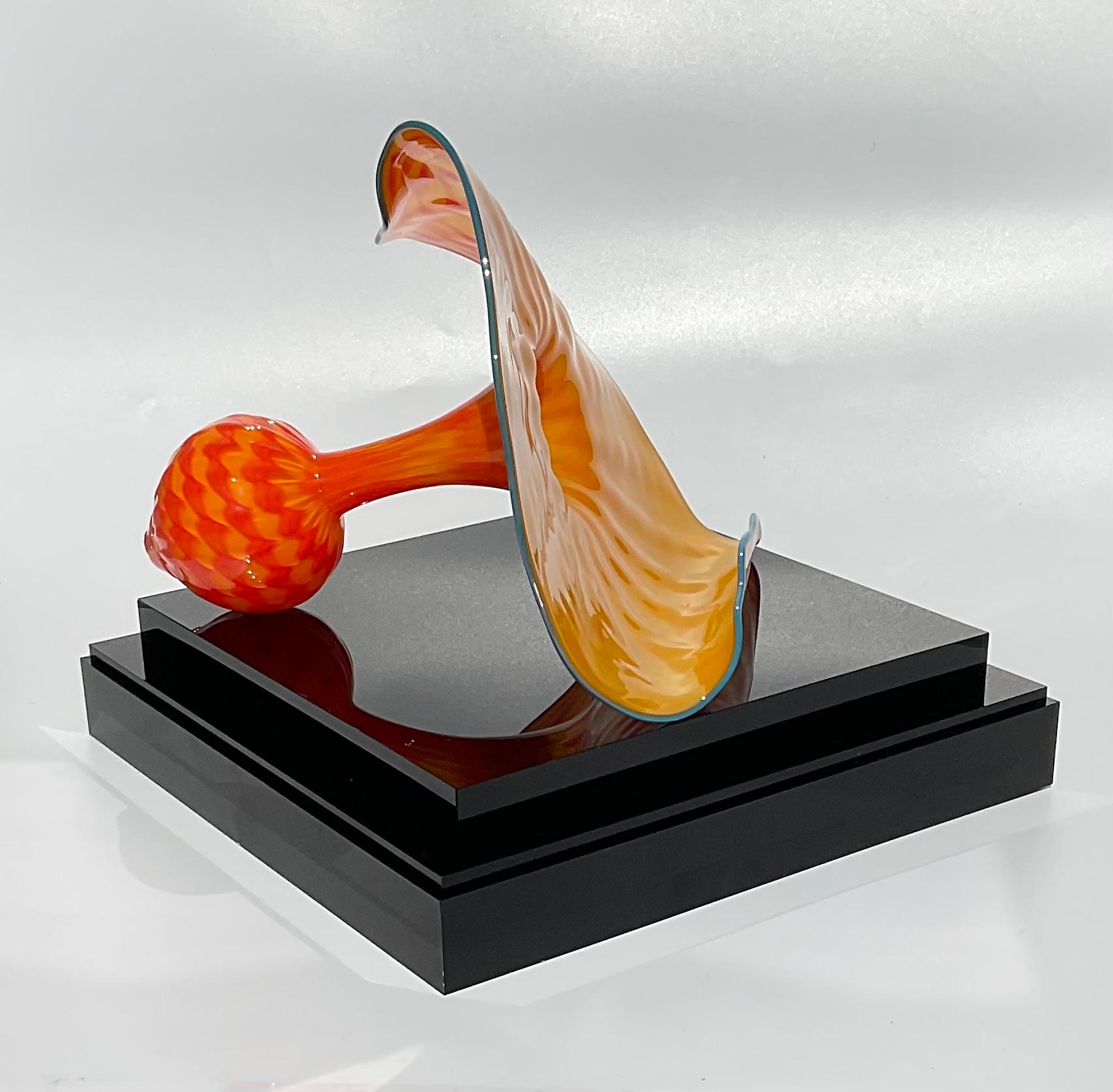 North American Dale Chihuly Chihuly Studios Merigold Persian Art Glass Sculpture, 2014