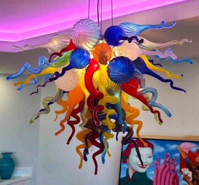 chihuly glass chandelier