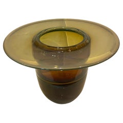 Dale Chihuly & James Carpenter Glass Blown Vase Signed & Dated 1973