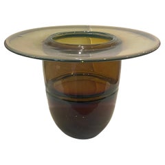Dale Chihuly & James Carpenter Glass Blown Vase Signed & Dated 1973