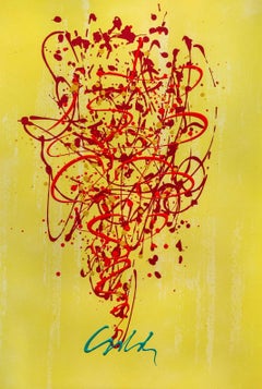Chandelier, (Mixed Media Lithograph & Acrylic), Limited Edition, Dale Chihuly