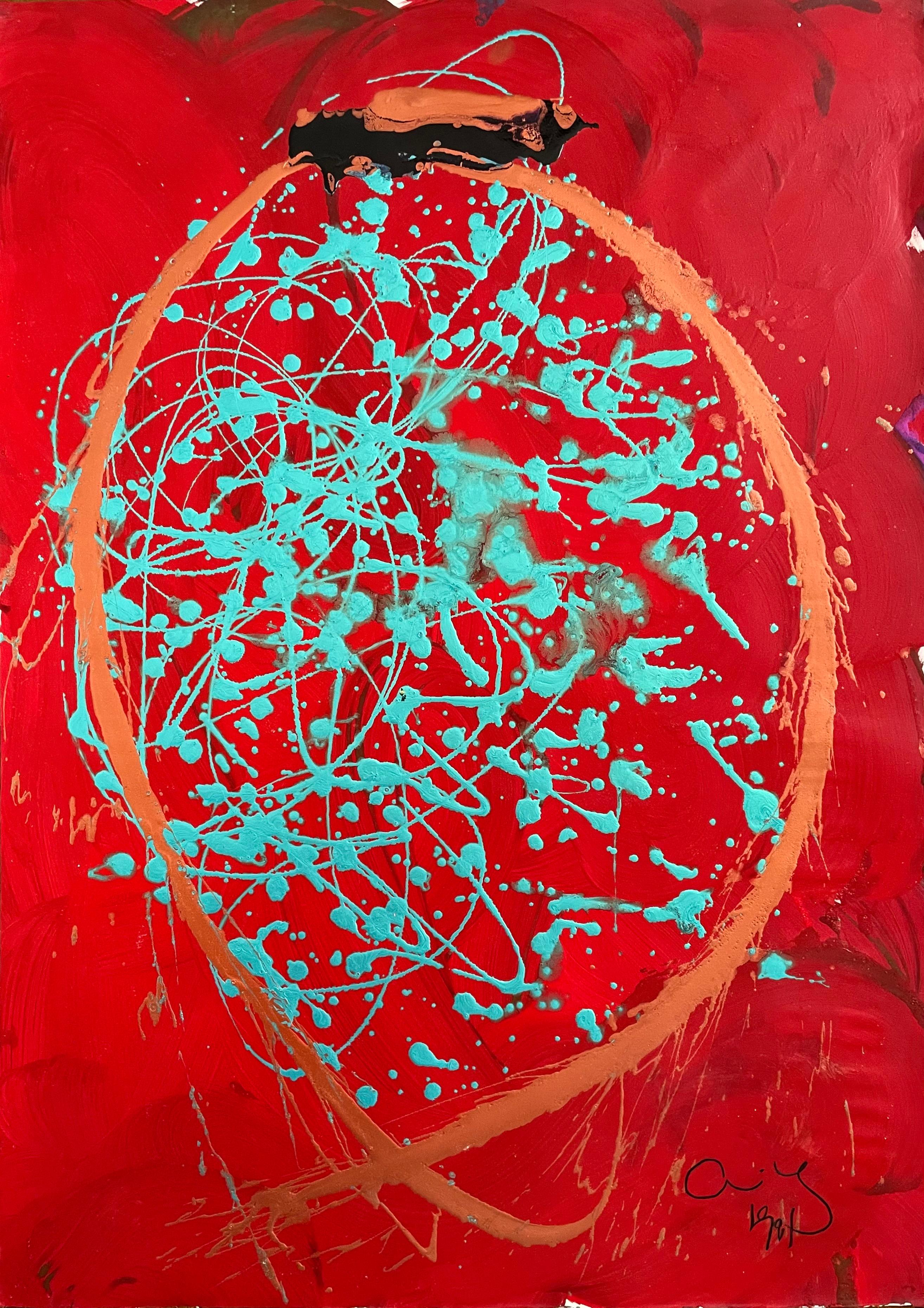 Artist: Dale Chihuly (1941)
Title: Composition, Basket Series
Year: 1991
Medium: Acrylic on Arches paper
Size: 42 x 30 inches
Inscription: Signed and dated by the artist
Notes: Dale Chihuly has often called the Baskets series the most innovative