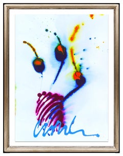 Dale Chihuly Original Acrylic Painting Signed Ikebana Large Abstract Art Glass