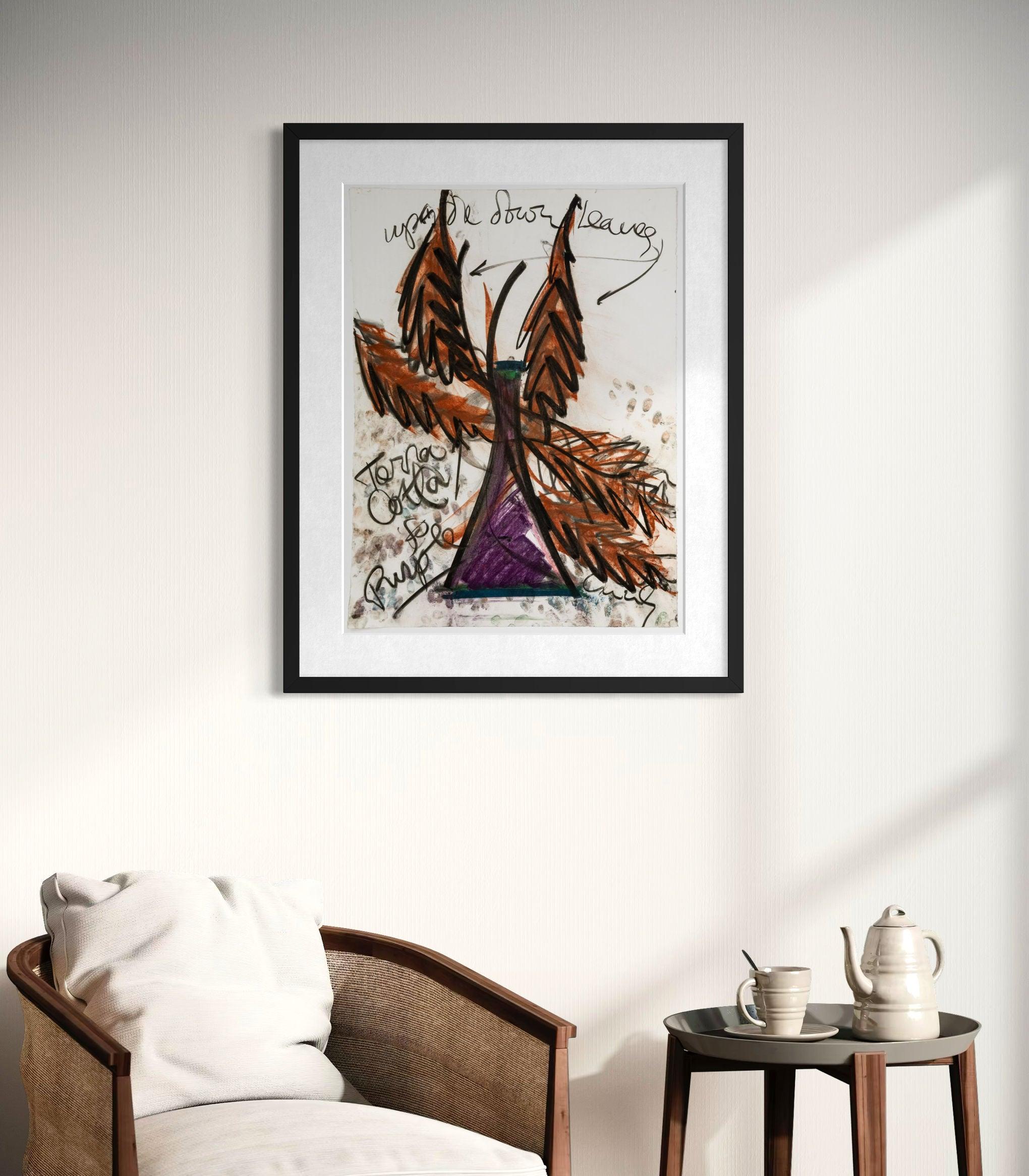 Artist: Dale Chihuly
Title: Venetian Drawing 89/1479
Sheet Size: 29.5" × 21.25"
Medium: Original Charcoal on Paper
Year: 1989
Inscription: Signed "Chihuly" on bottom front
Provenance: Purchased from Halcyon Gallery, London

Dale Chihuly's "Venetian