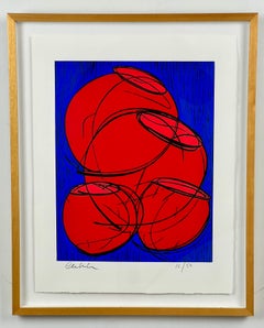 Dale Chihuly, Red Hot Baskets, Woodcut Print, Signed & Numbered, 2002