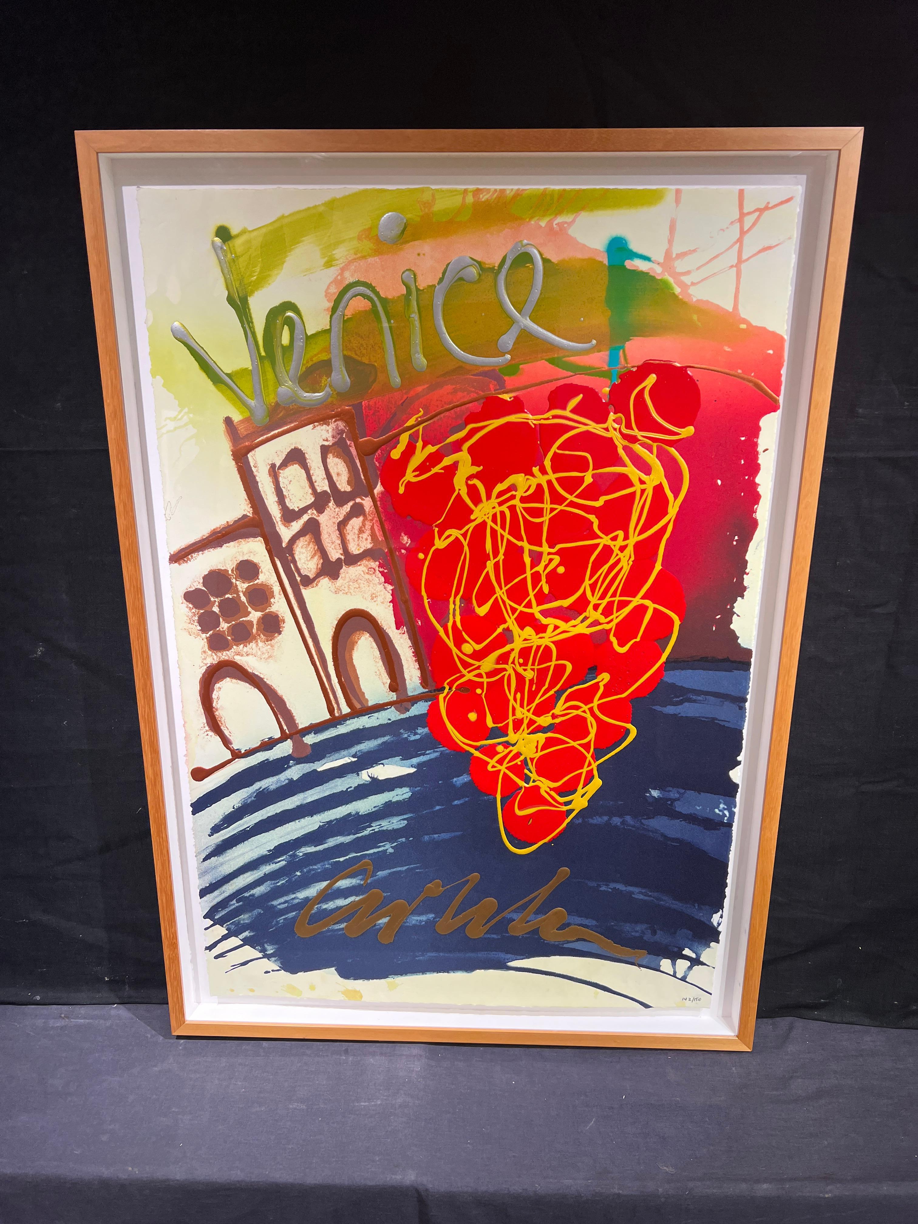 Float Drawing, Venice
By. Dale Chihuly (American, b. 1941)
With frame: 40.75 x 28.75 inches
Without frame: 36.5 x 24.75 inches
Edition: 142/150 bottom right
Signed in Paint bottom center

Born in 1941 in Tacoma, Washington, Dale Chihuly was