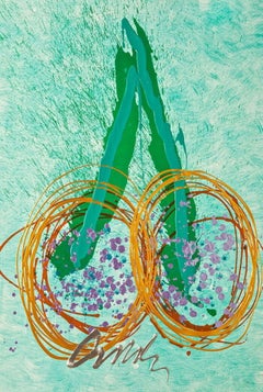 Float, Dale Chihuly - MIXED MEDIA PAINTING/SIGNED