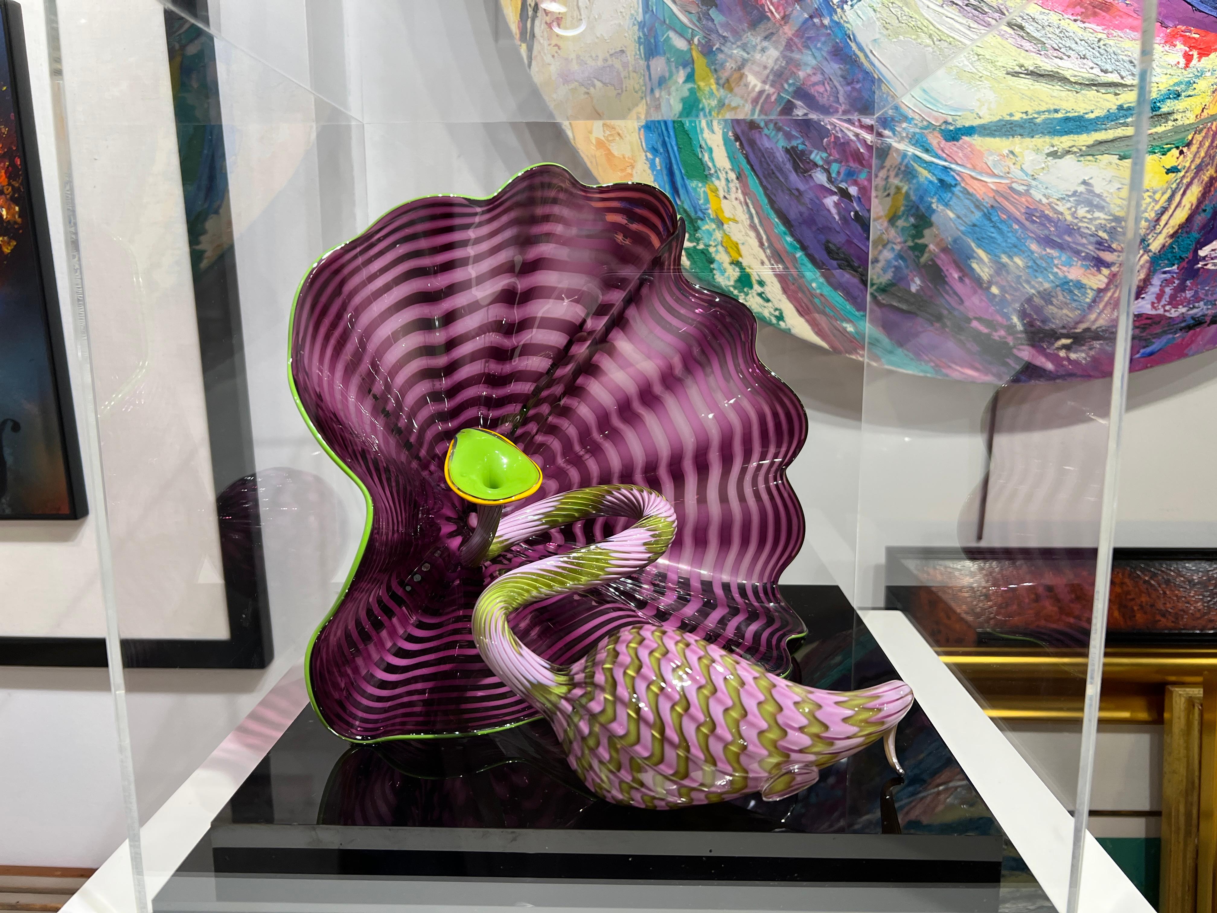 Dale Chihuly Still-Life Sculpture - Amethyst Persian Pair