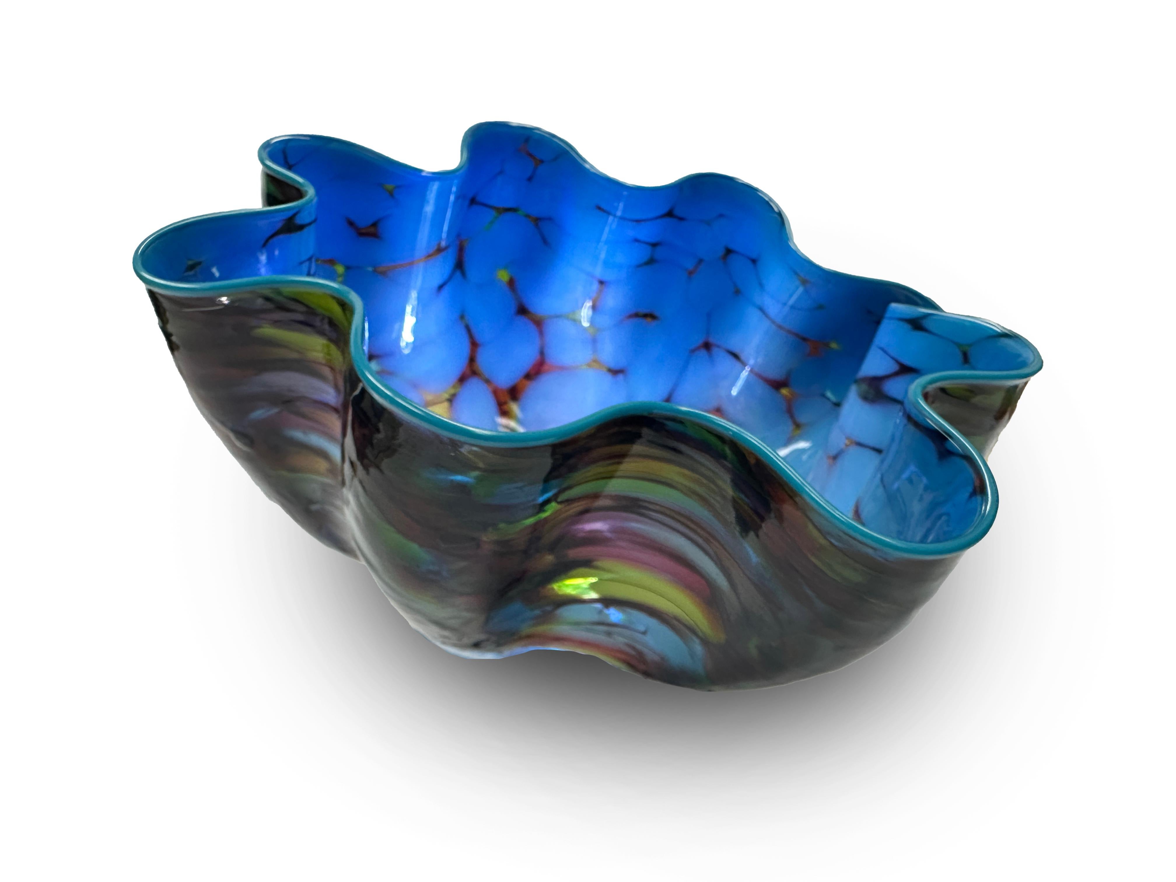 Cerulean Macchia - Sculpture by Dale Chihuly
