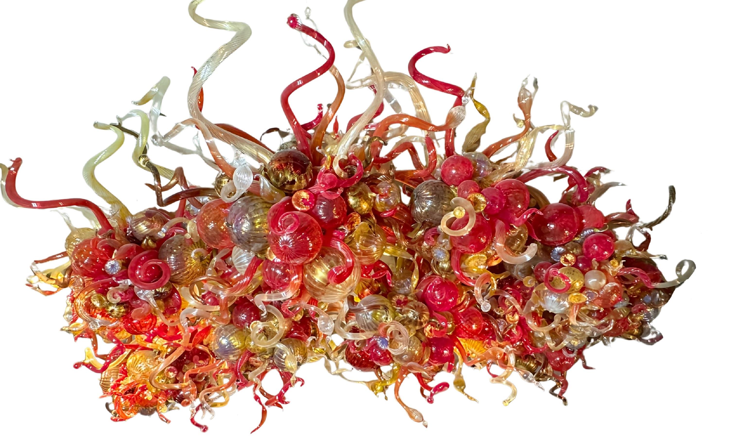 Chihuly Glass " Mirage Chandelier Plafond"