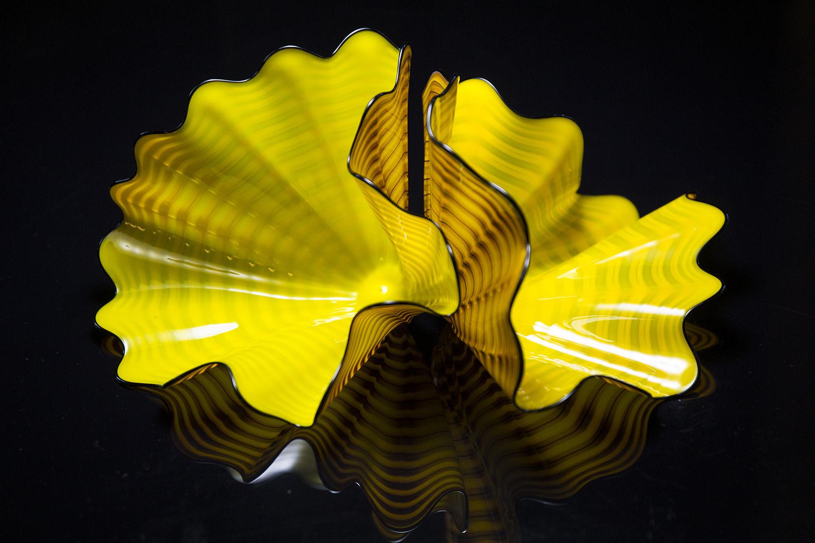 Artist: Dale Chihuly
Title: Radiant Yellow Persian Pair with Black Lips
Medium: Hand Blown Glass
Size: 6 1/2