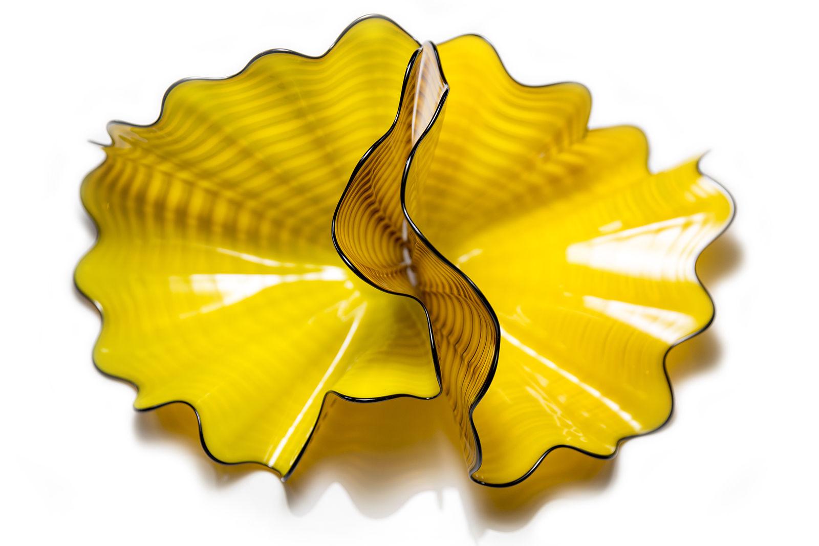 Chihuly Radiant Pair, Signed Glass Sculpture W/Display Case For Sale 2