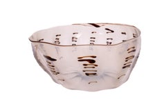 Panier à tabac des années 1970 de Dale Chihuly avec fils bruns et emballage pour les lèvres