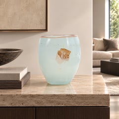 Dale Chihuly, 1979, «Ice Blue Baden Tabac Pilchuck Basket», vidrio soplado a mano y firmado
