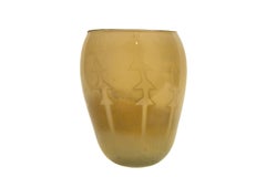 Dale Chihuly 1985 Hand Blown Glass Tall Vanilla Basket with $9k Appraisal