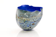 Dale Chihuly Blue Opal Macchia 1982 Signed Handblown Glass