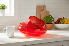 Dale Chihuly Bonfire Basket Set Signed Portland Press Edition Handblown Glass