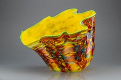 Dale Chihuly Carnaval Macchia Large Glass Vase w/Ruffled Edge contemporary art