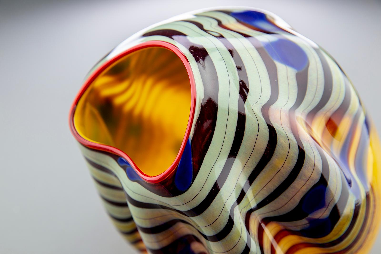Dale Chihuly Cinnamon Macchia 2001 Hand Blown Glass Art Signed For Sale 2