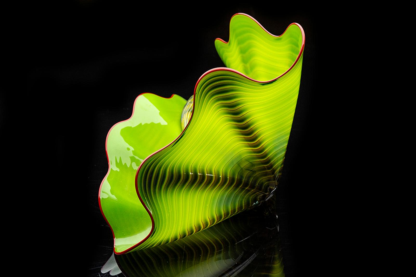 Dale Chihuly Green Persian Set Fine Glass Art Original — Signed For Sale 2