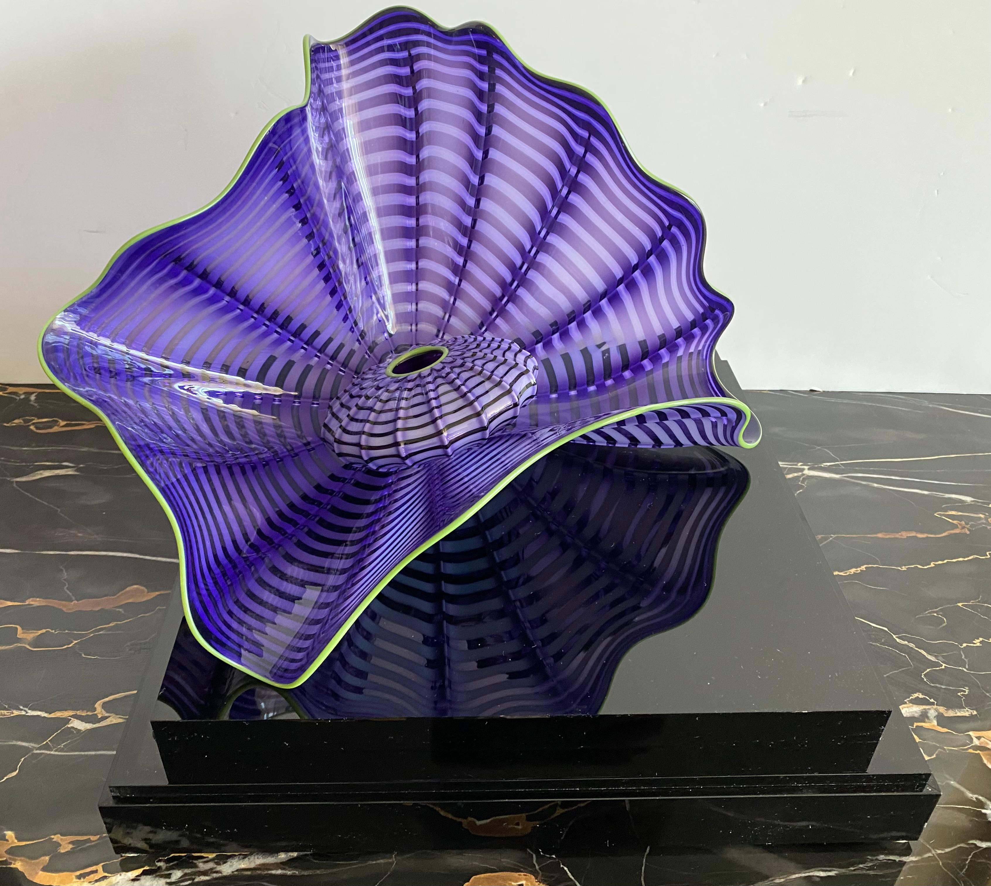 Dale Chihuly Imperial Iris Persian Pair Sculpture Set 1