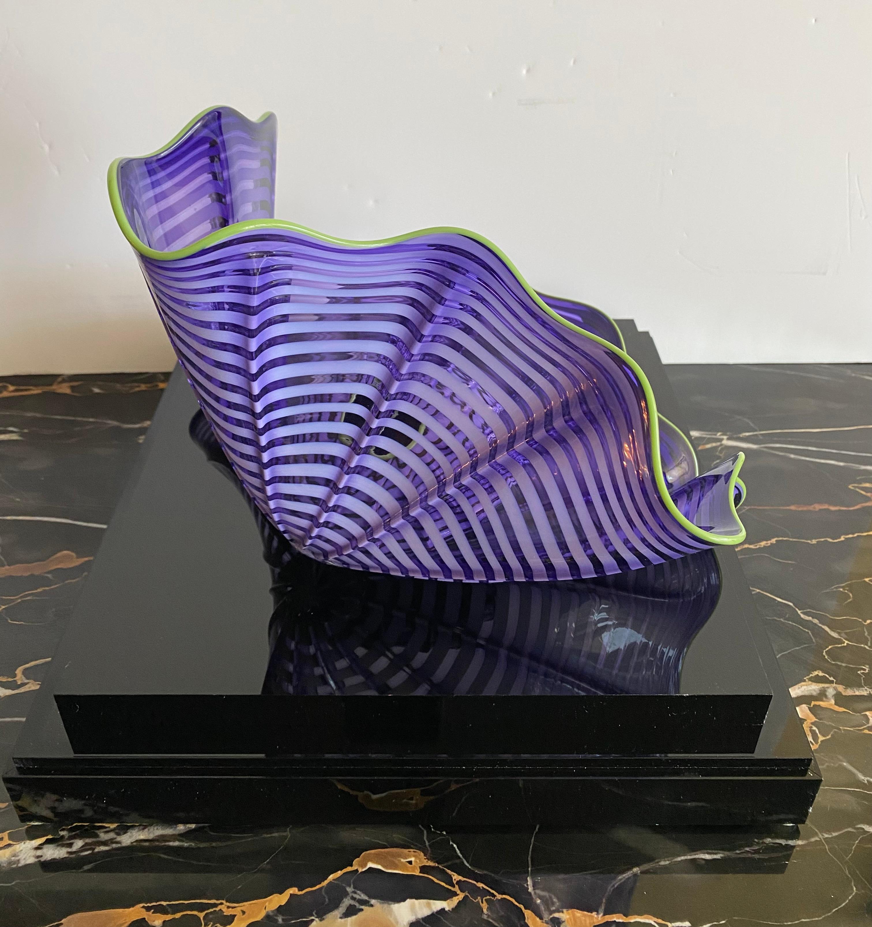 Dale Chihuly Imperial Iris Persian Pair Sculpture Set 2