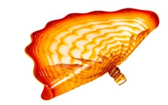Dale Chihuly Large 25 inch Signed Orange Raw Sienna Persian Glass Sculpture