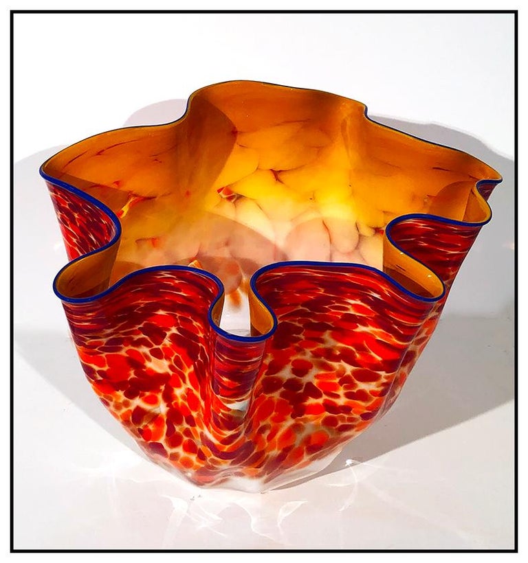 Dale Chihuly Dale Chihuly Large Original Glass Macchia Hand Signed Blown Authentic Modern Art